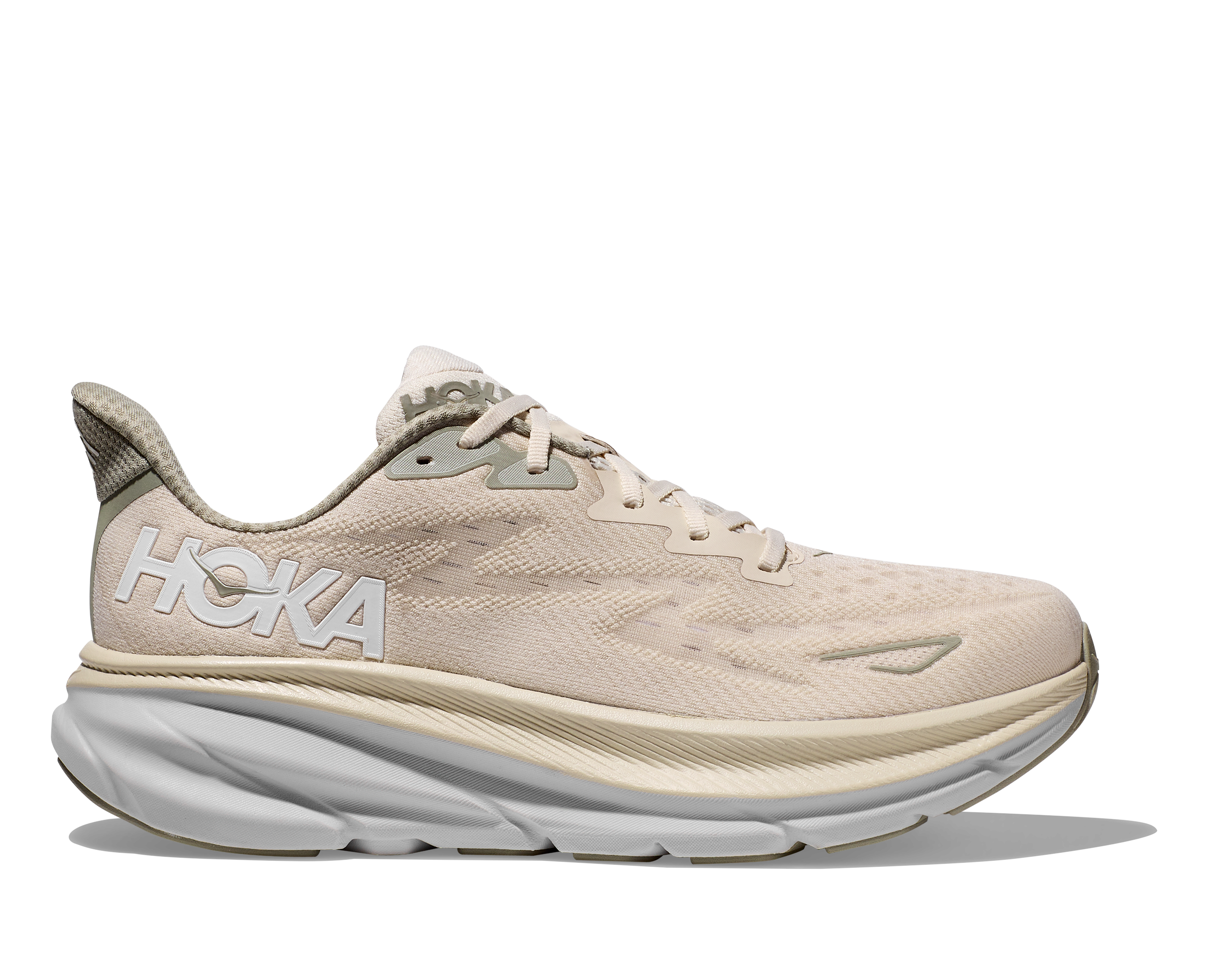 ☆HOKA☆ Men's Lincoln 4 Oatmeal Oat Milk 1155130OLTM 115513 Men's Oatmeal / Oat Milk Running Shoes | View All