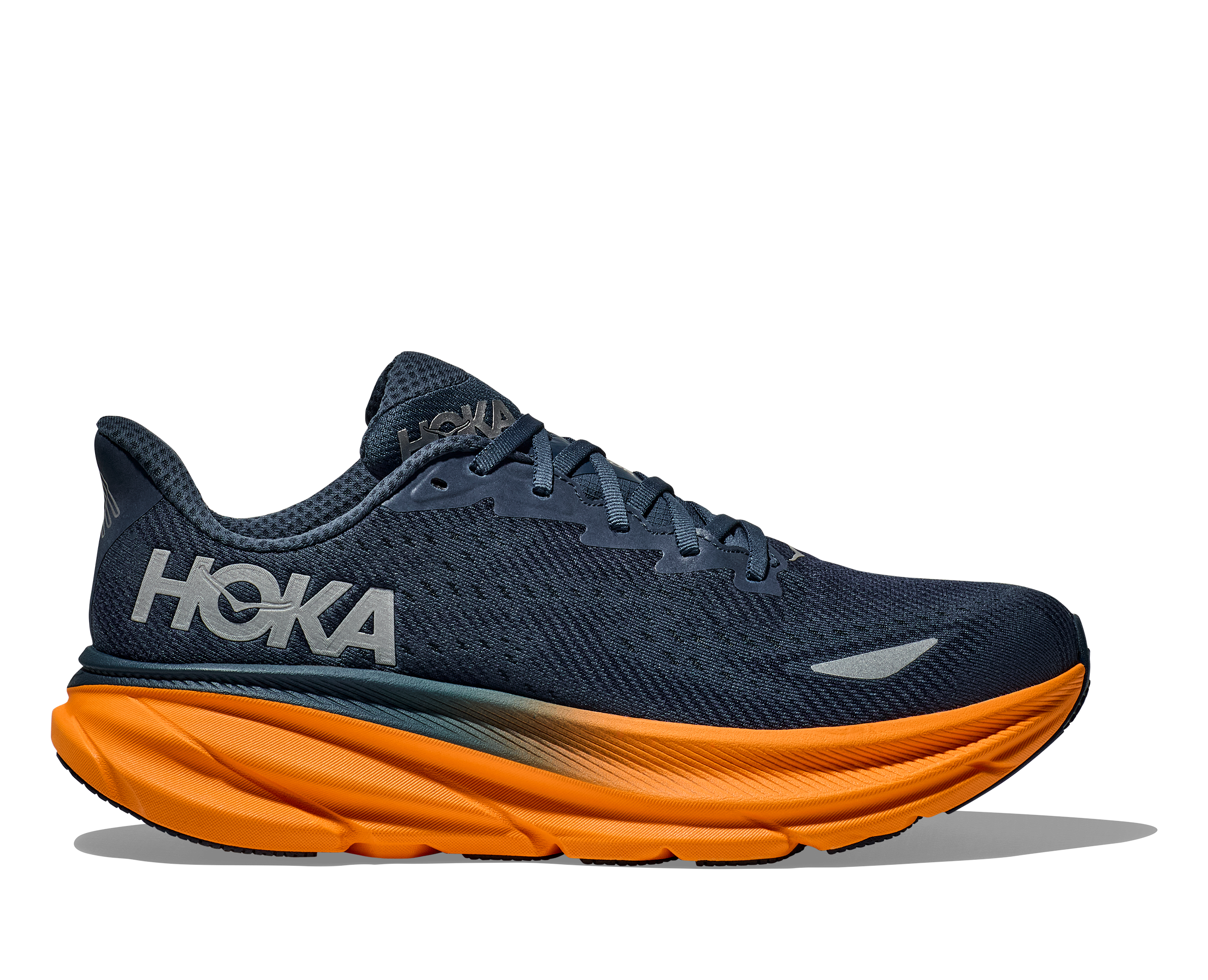 Hoka Men's CLIFTON 9 GTX STORMY SKIES / ORANGE ZEST