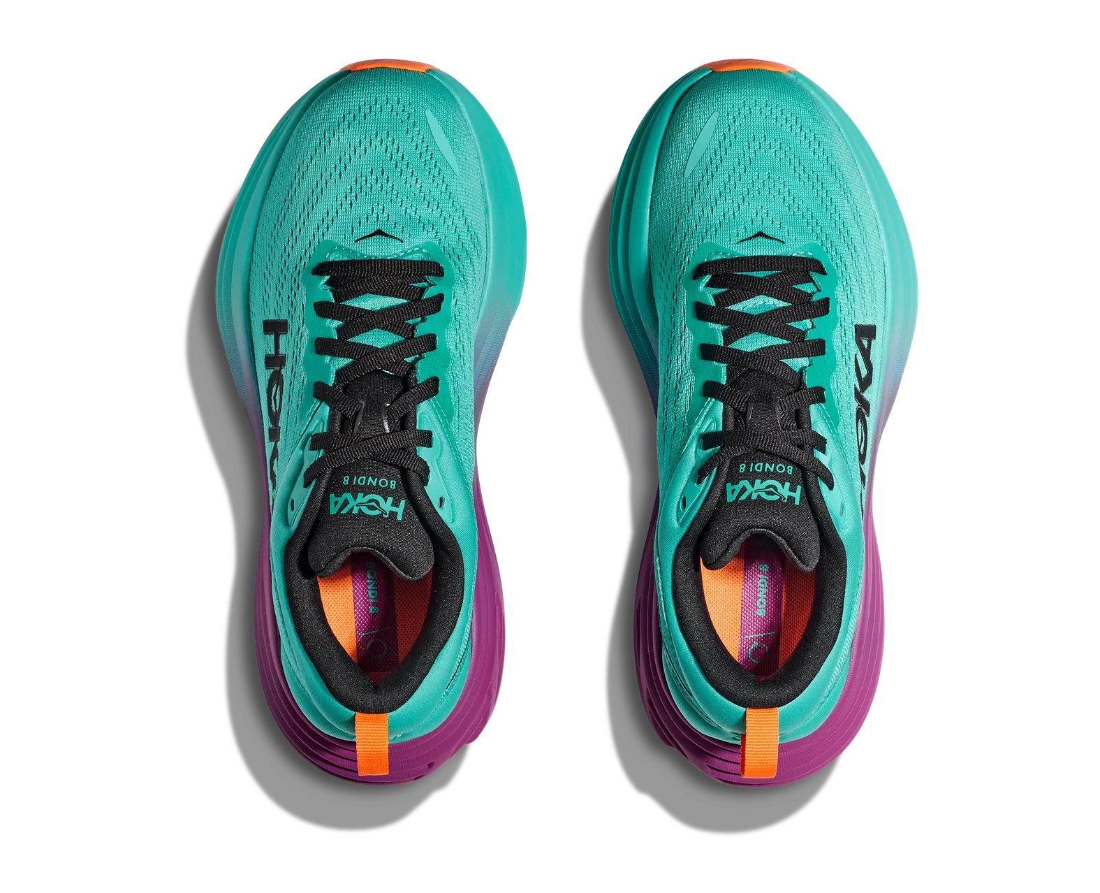 Hoka Women's Bondi 8 ELECTRIC AQUA / BLACK Hoka Women's Bondi 8 ELECTRIC AQUA / BLACK